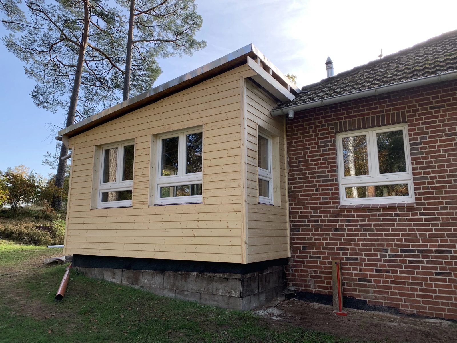 Holzhaus Anbau